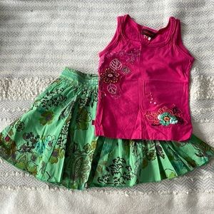 Catimini skirt and top